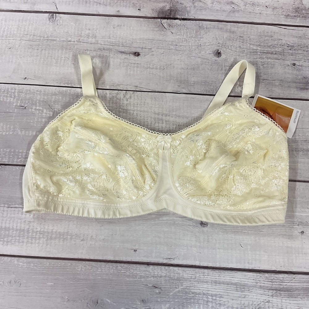 Amoena‎ Mastectomy Bra Womens 40DD Candlelight Kenzie 2009 Wireless Lace NEW